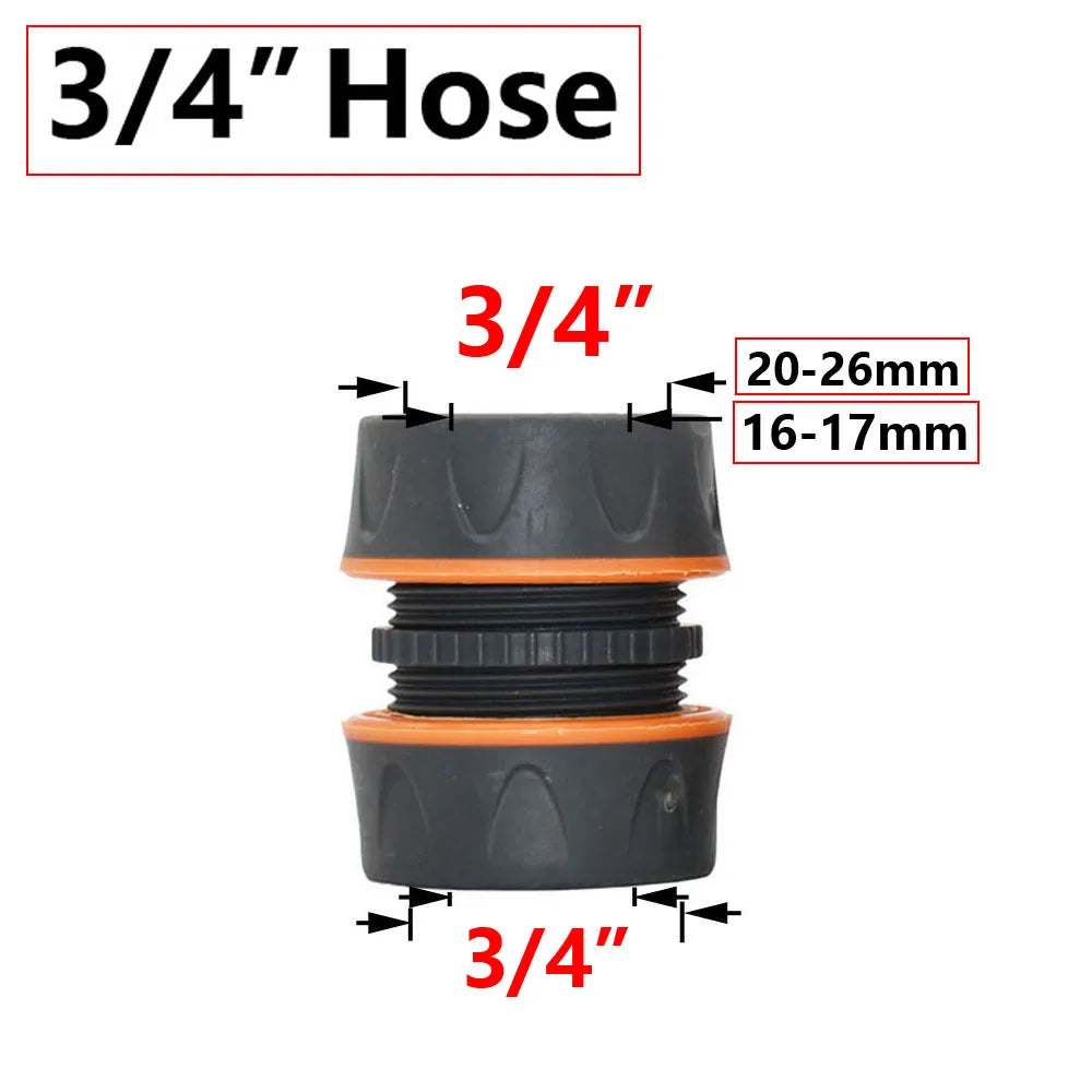 1/4" 1/2" 3/4" 1" Irrigation Garden Hose Connector Garden Tap 16mm Nipples Coupler Drip Irrigation System Waterstop Fittings