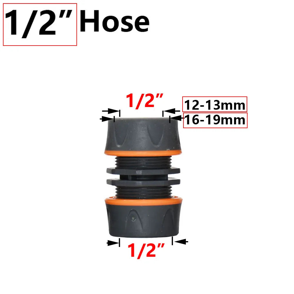 1/4" 1/2" 3/4" 1" Irrigation Garden Hose Connector Garden Tap 16mm Nipples Coupler Drip Irrigation System Waterstop Fittings