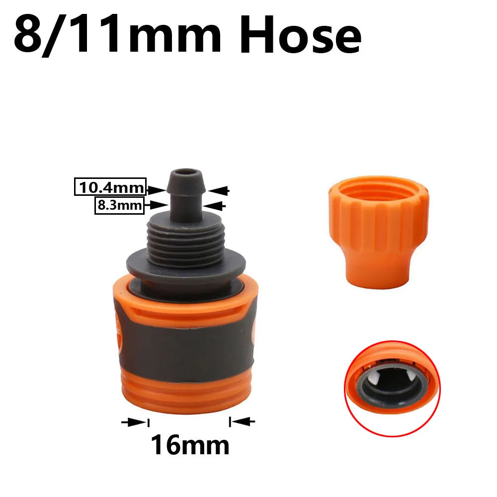 1/4" 1/2" 3/4" 1" Irrigation Garden Hose Connector Garden Tap 16mm Nipples Coupler Drip Irrigation System Waterstop Fittings