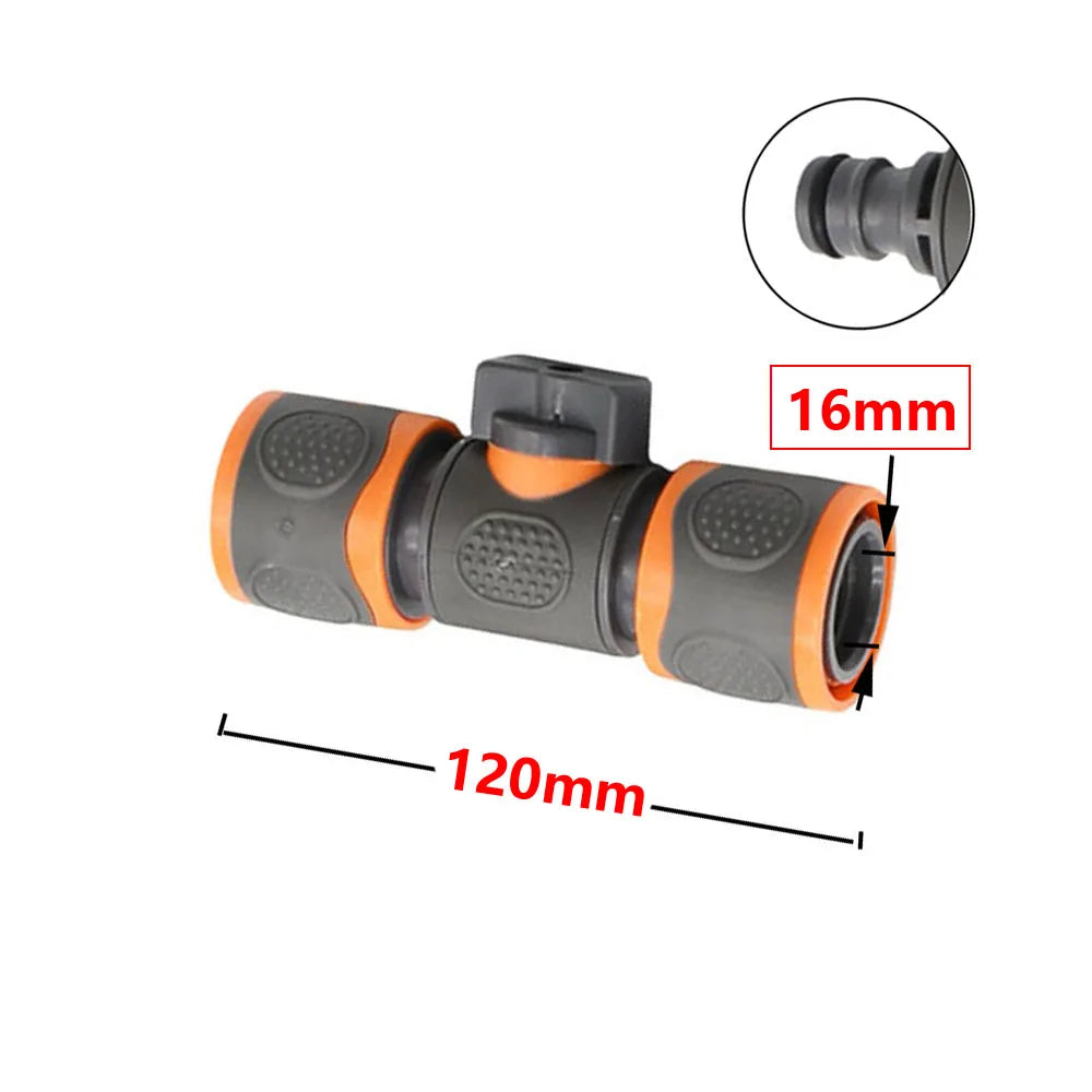 1/4" 1/2" 3/4" 1" Irrigation Garden Hose Connector Garden Tap 16mm Nipples Coupler Drip Irrigation System Waterstop Fittings