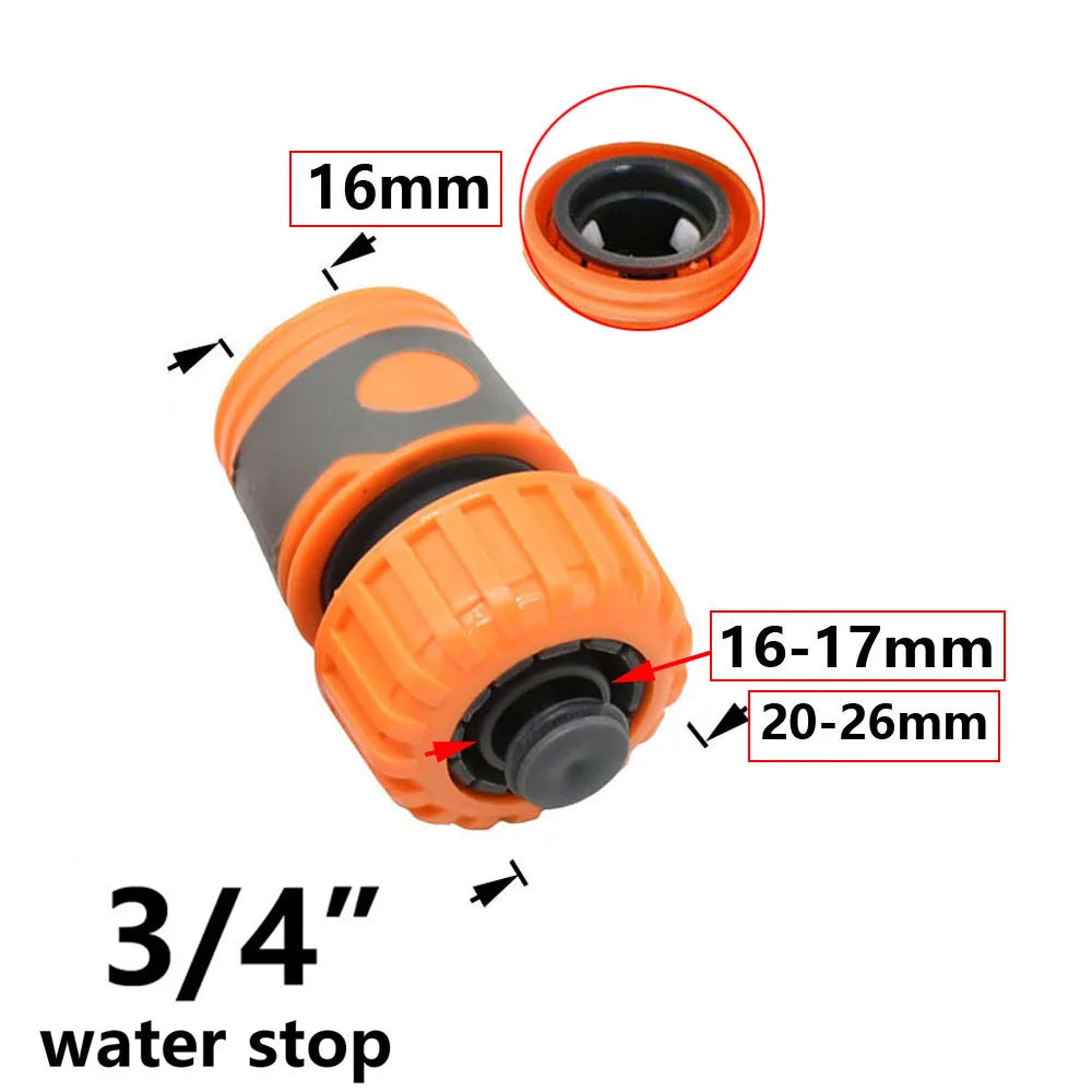 1/4" 1/2" 3/4" 1" Irrigation Garden Hose Connector Garden Tap 16mm Nipples Coupler Drip Irrigation System Waterstop Fittings