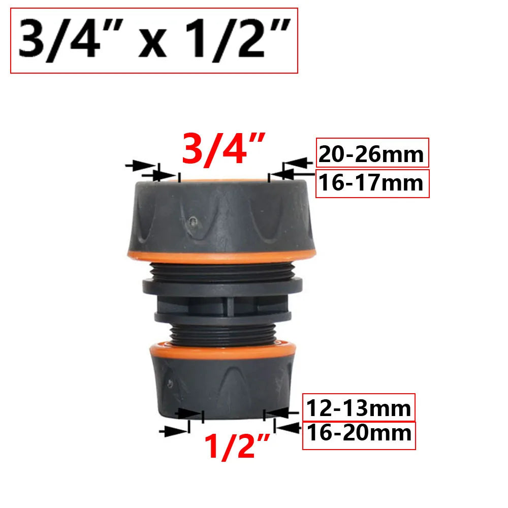 1/4" 1/2" 3/4" 1" Irrigation Garden Hose Connector Garden Tap 16mm Nipples Coupler Drip Irrigation System Waterstop Fittings