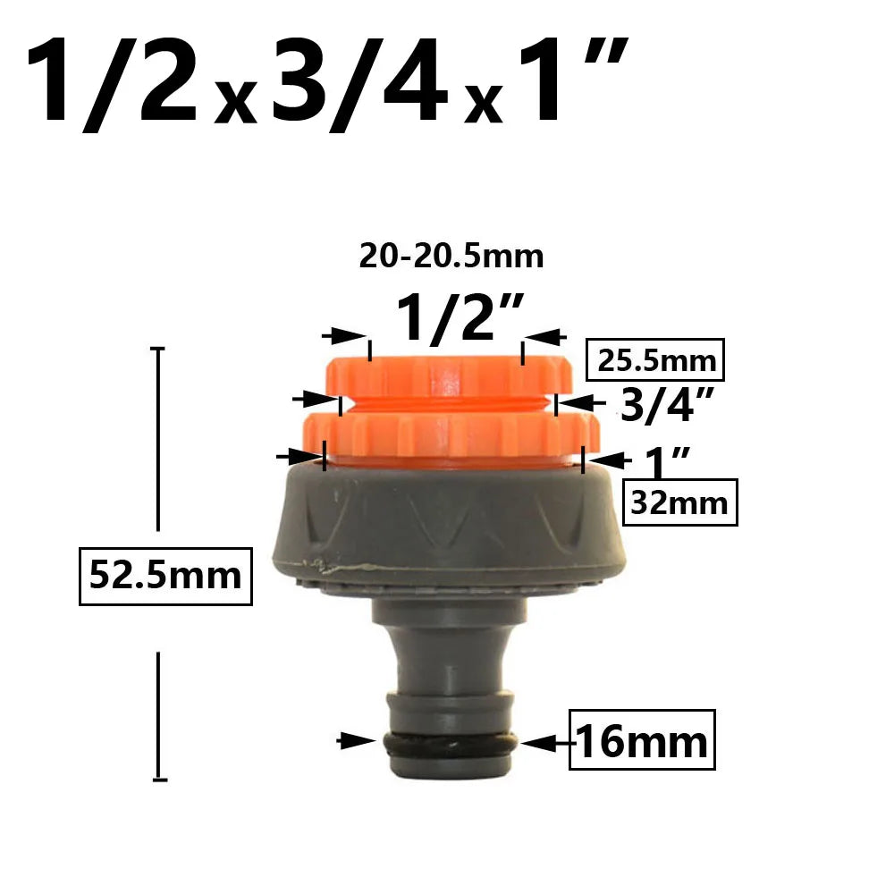 1/4" 1/2" 3/4" 1" Irrigation Garden Hose Connector Garden Tap 16mm Nipples Coupler Drip Irrigation System Waterstop Fittings