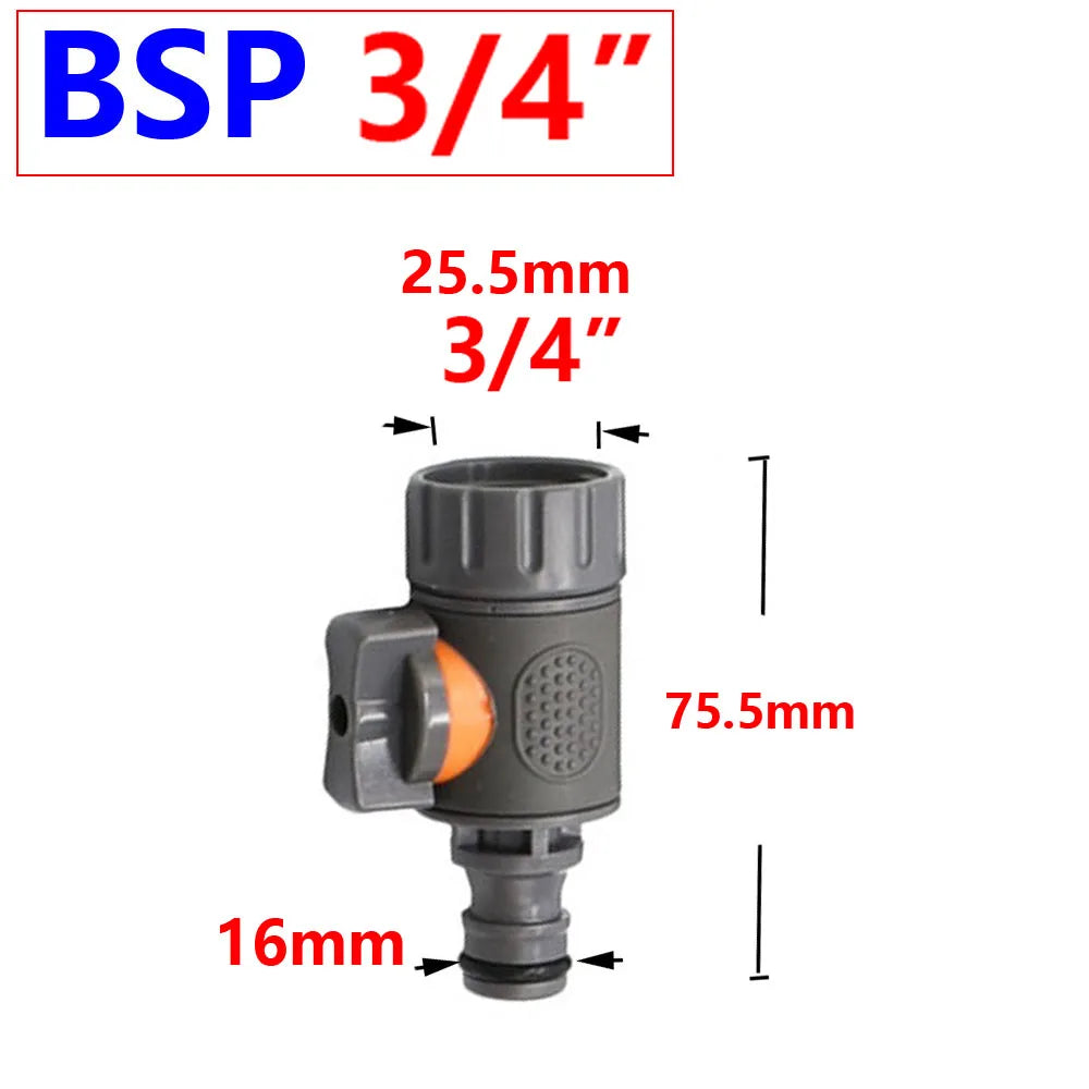 1/4" 1/2" 3/4" 1" Irrigation Garden Hose Connector Garden Tap 16mm Nipples Coupler Drip Irrigation System Waterstop Fittings