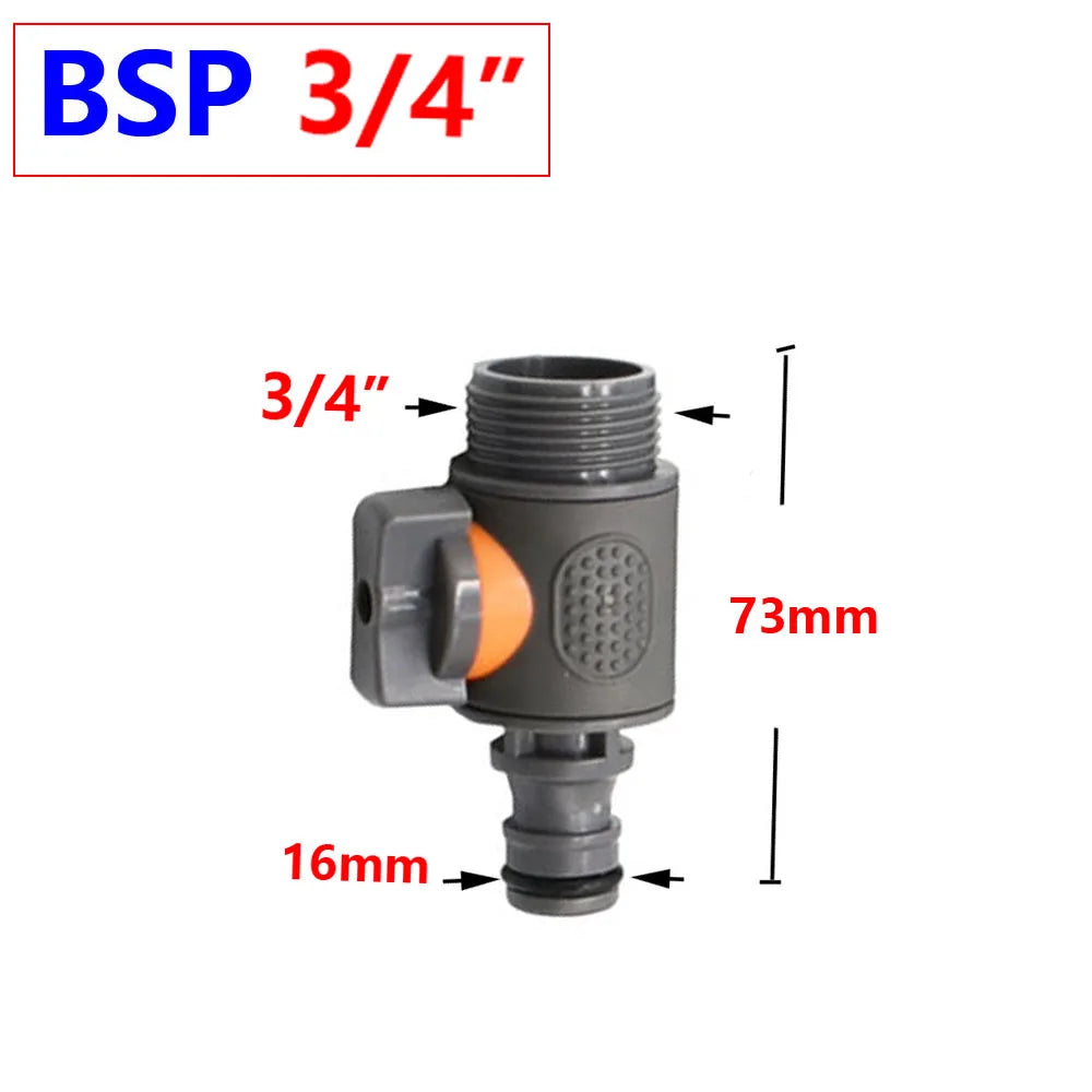 1/4" 1/2" 3/4" 1" Irrigation Garden Hose Connector Garden Tap 16mm Nipples Coupler Drip Irrigation System Waterstop Fittings