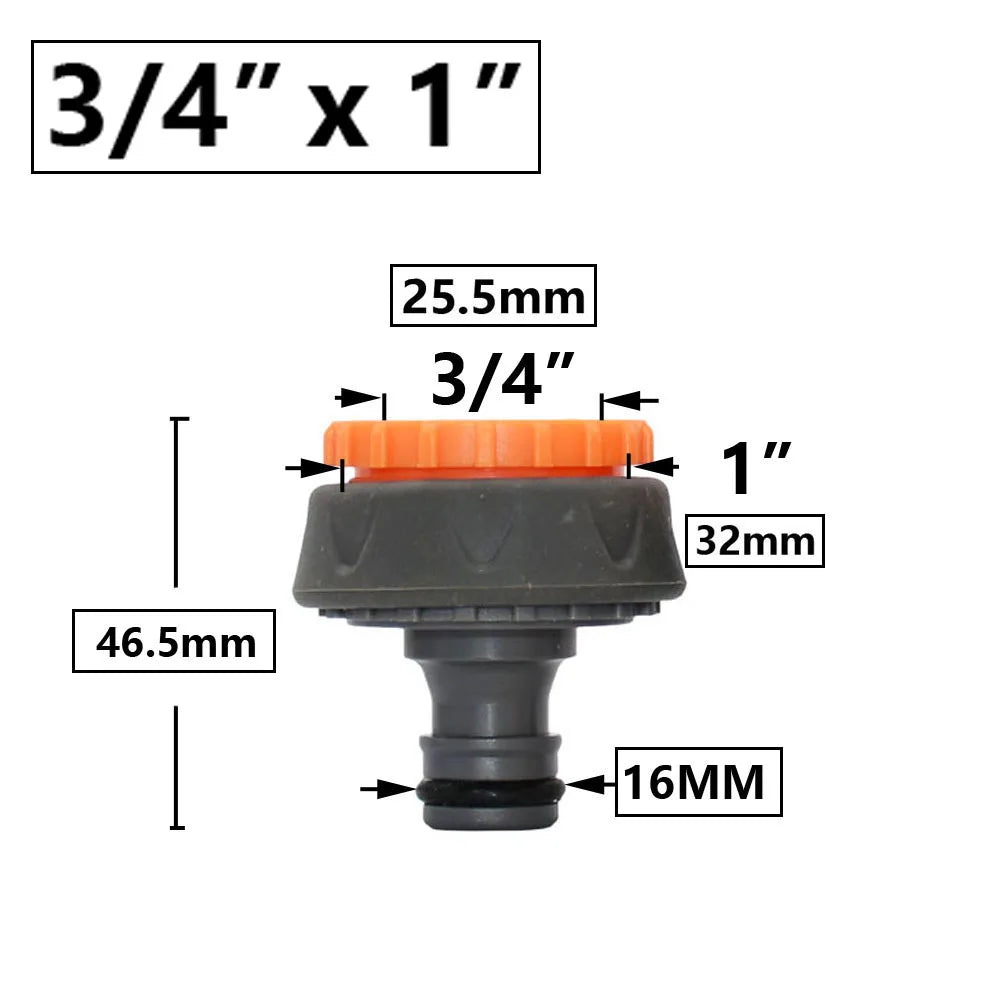 1/4" 1/2" 3/4" 1" Irrigation Garden Hose Connector Garden Tap 16mm Nipples Coupler Drip Irrigation System Waterstop Fittings